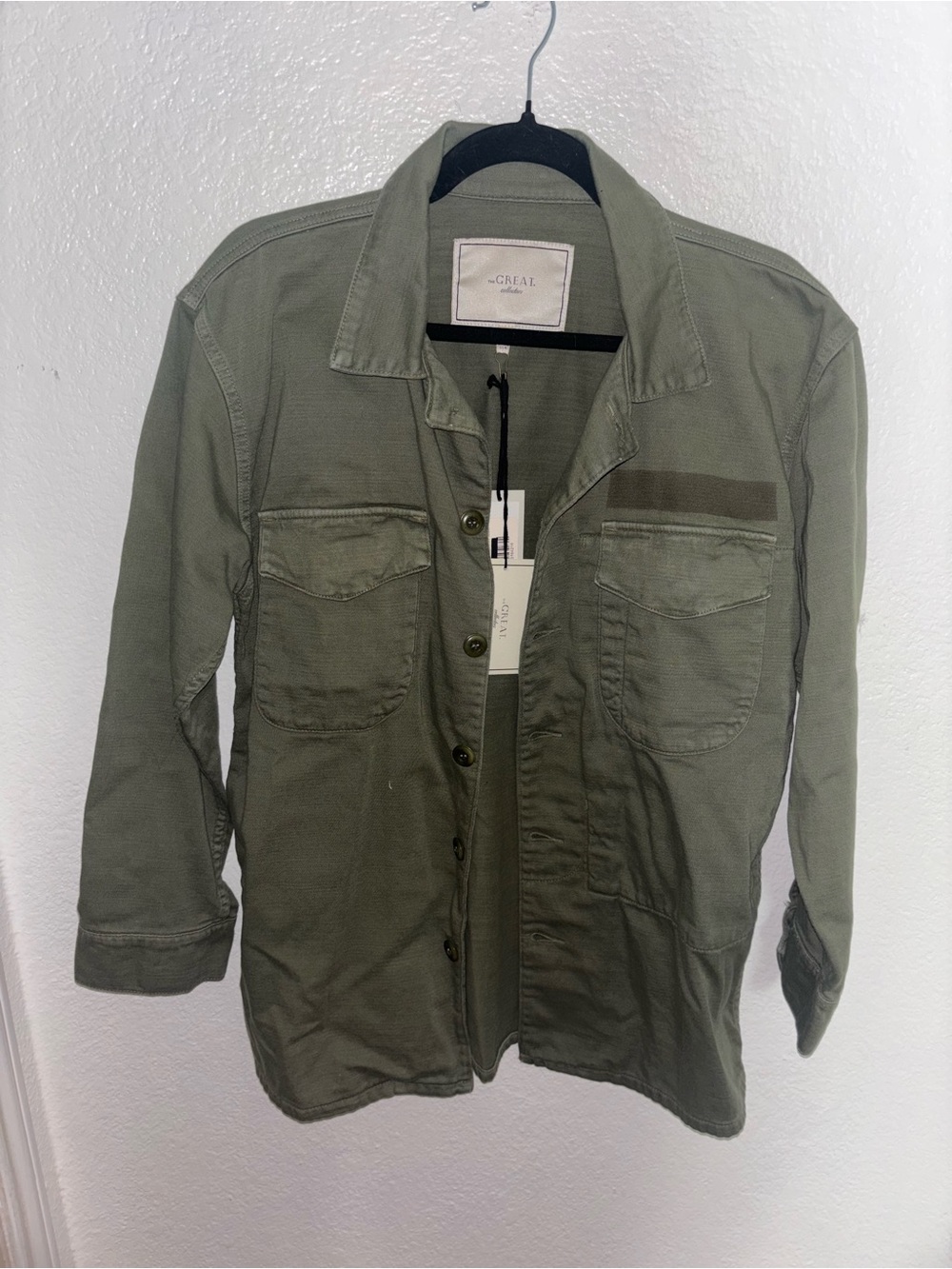 2016 Style Olive Green Military Style Jacket NWT 100% Cotton Made in USA